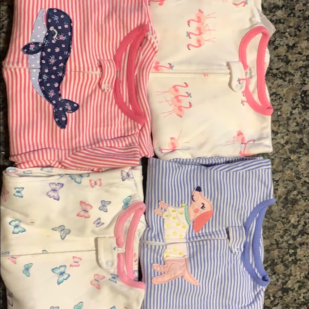 Cotton  footed Pjs  size 2T(Girls)